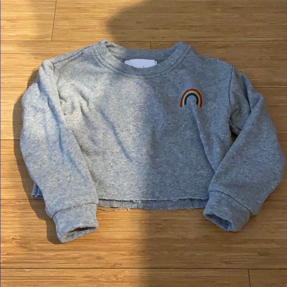 Iloveplum rainbow cropped sweatshirt - 2Y